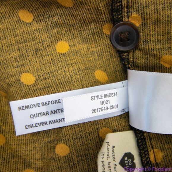 NEW Madewell Corduroy Puff-Sleeve Wrap Top in Oval‎ Dot, M - Picture 16 of 16